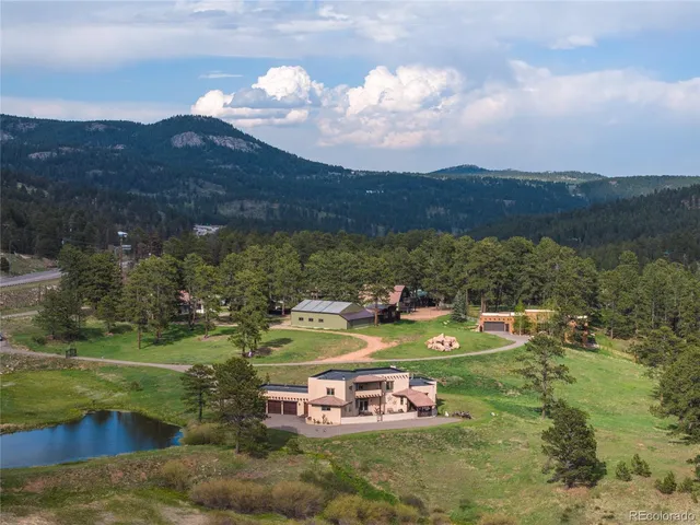 a view of a lake with a mountain in the background