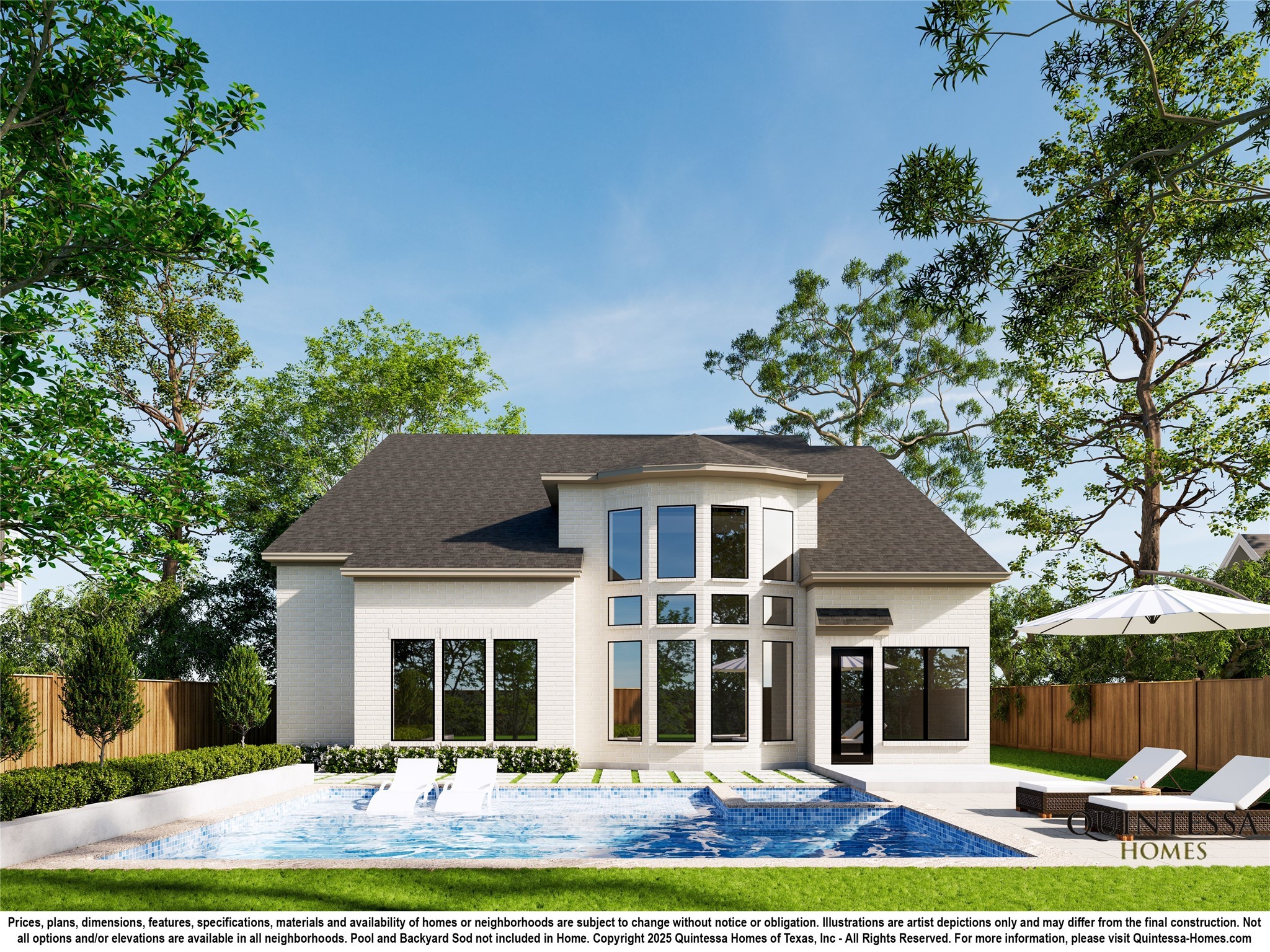 9603 Carousel Lane Houston, TX 77080 - Photo 16 of 37 Artist Rendering of Backyard. Pool and Sod Not Included.