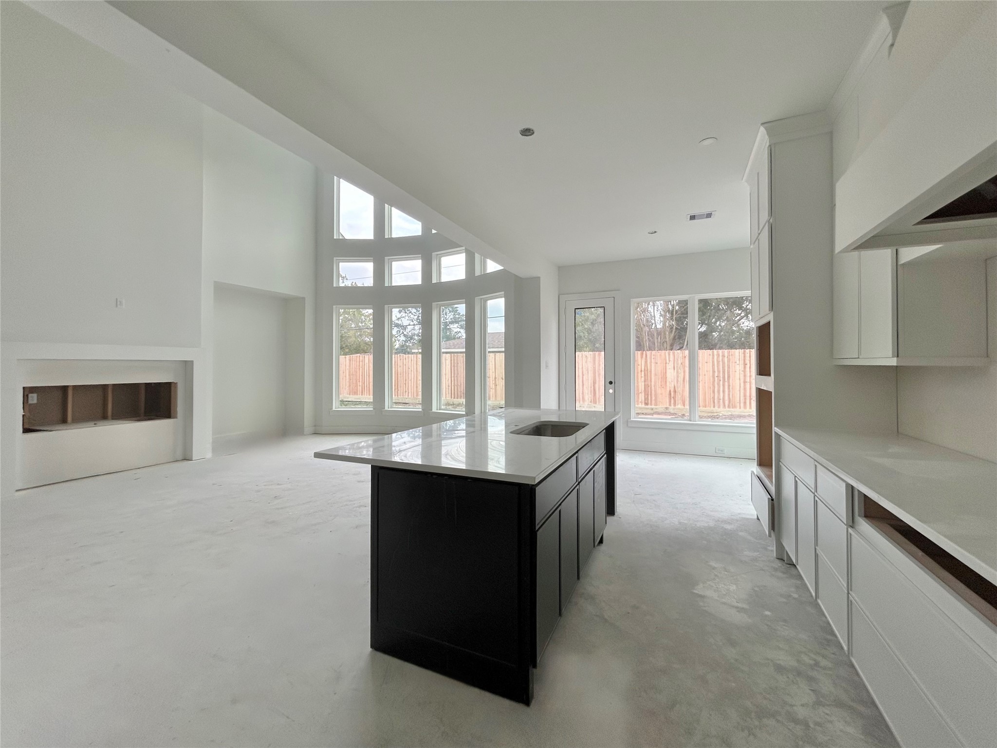 9603 Carousel Lane Houston, TX 77080 - Photo 6 of 37 Open Concept Living Area and Kitchen. Construction Photo as of 1/8/2026