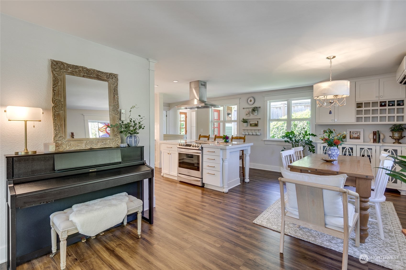 651 Northwest 89th Street Seattle, WA 98117 - Photo 18 of 38 a living room with furniture and kitchen view