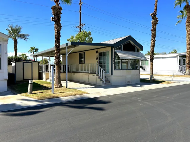 a view of a house with a patio