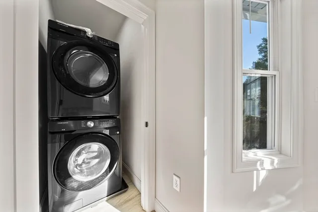 a view of washer and dryer in a utility room
