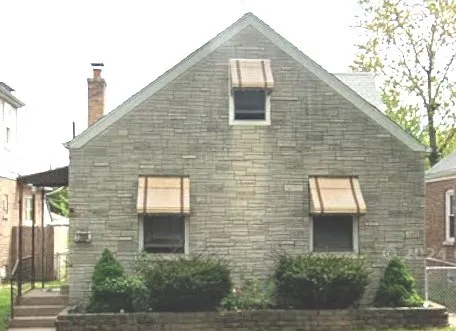 a front view of a house