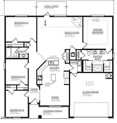 6809 Biddix Evans Road Ocean Springs, MS 39564 - Photo 12 of 12 1930 Floor plan
