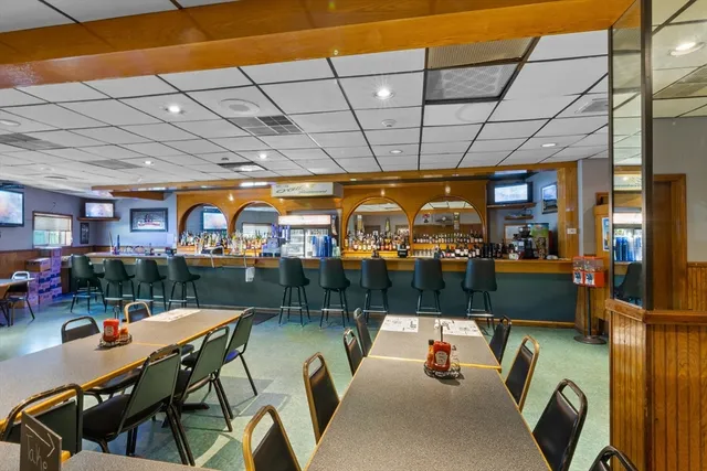 a outdoor space with seating