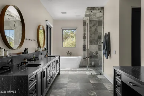 a room with gym equipment and mirror