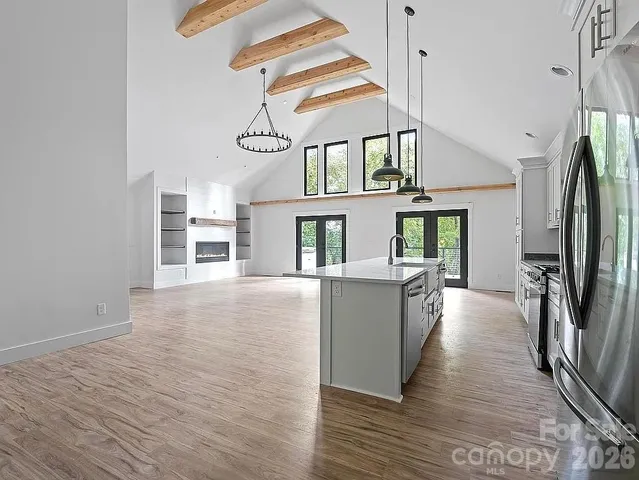 a view of livingroom with furniture and wooden floor