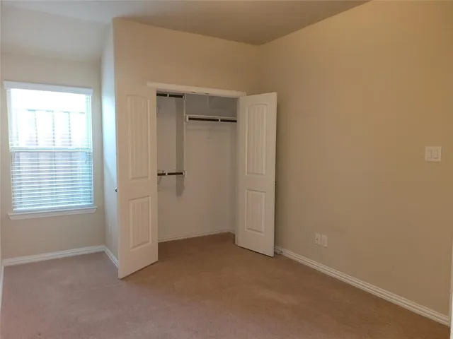 a close view of a closet