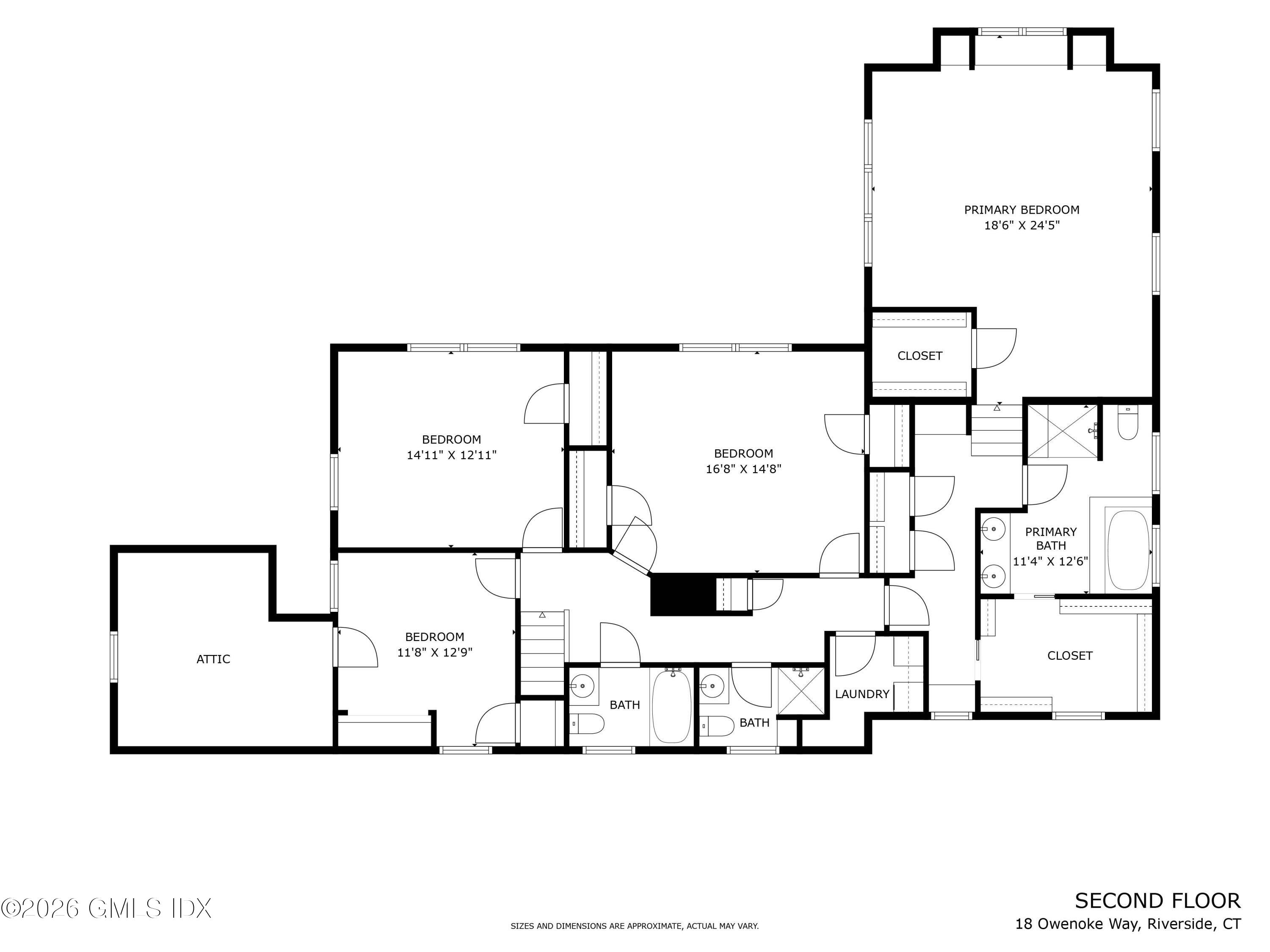 18 Owenoke Way Riverside, CT 06878 - Photo 33 of 33 18 Owenoke Way - 2nd flr - FLOOR PLAN