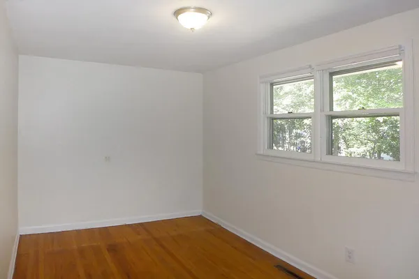 an empty room with a window