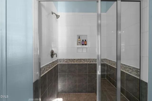 a bedroom with a bed and closet