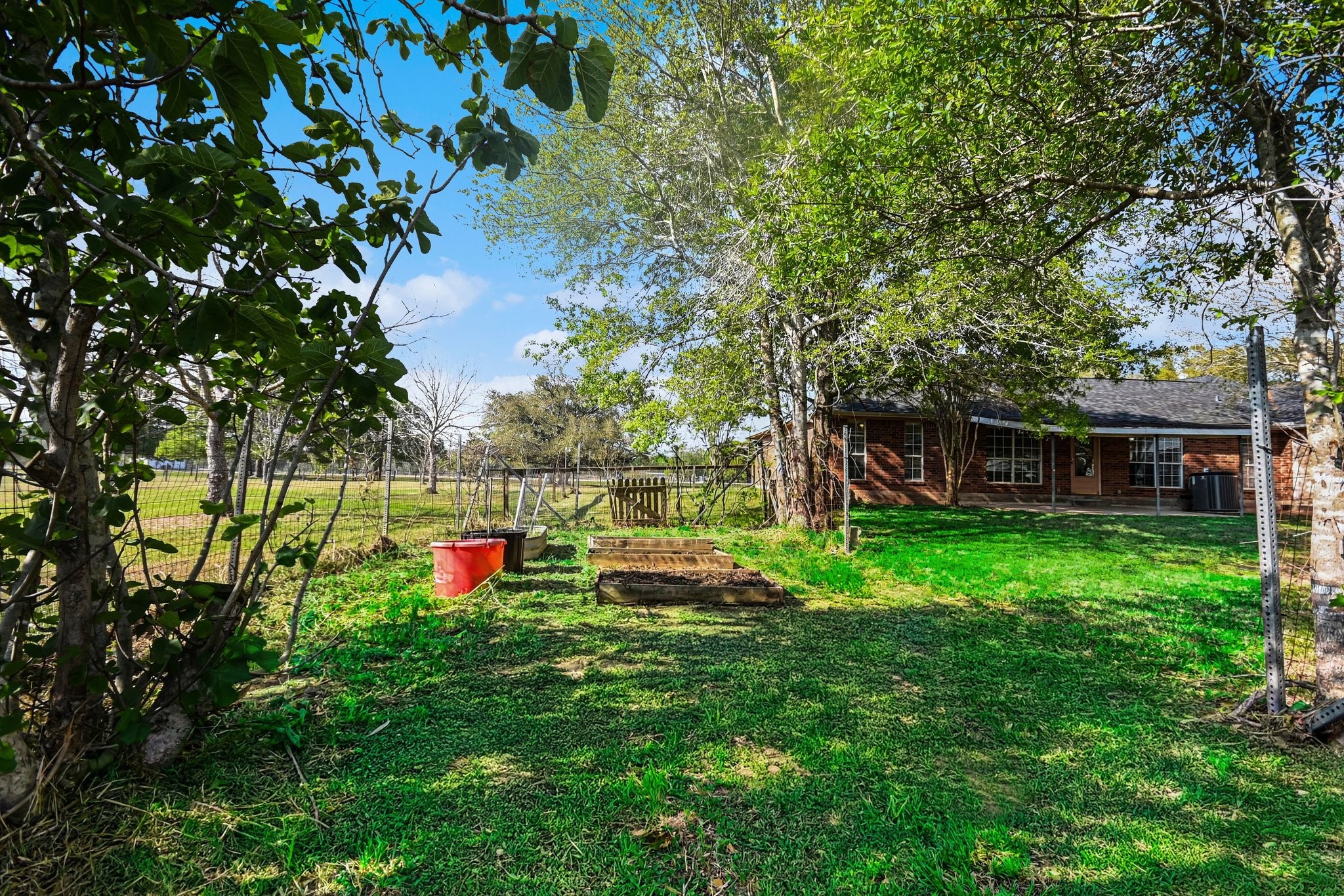 21503 Pecan Bend Road Damon, TX 77430 - Photo 31 of 45 a backyard of a house with lots of green space
