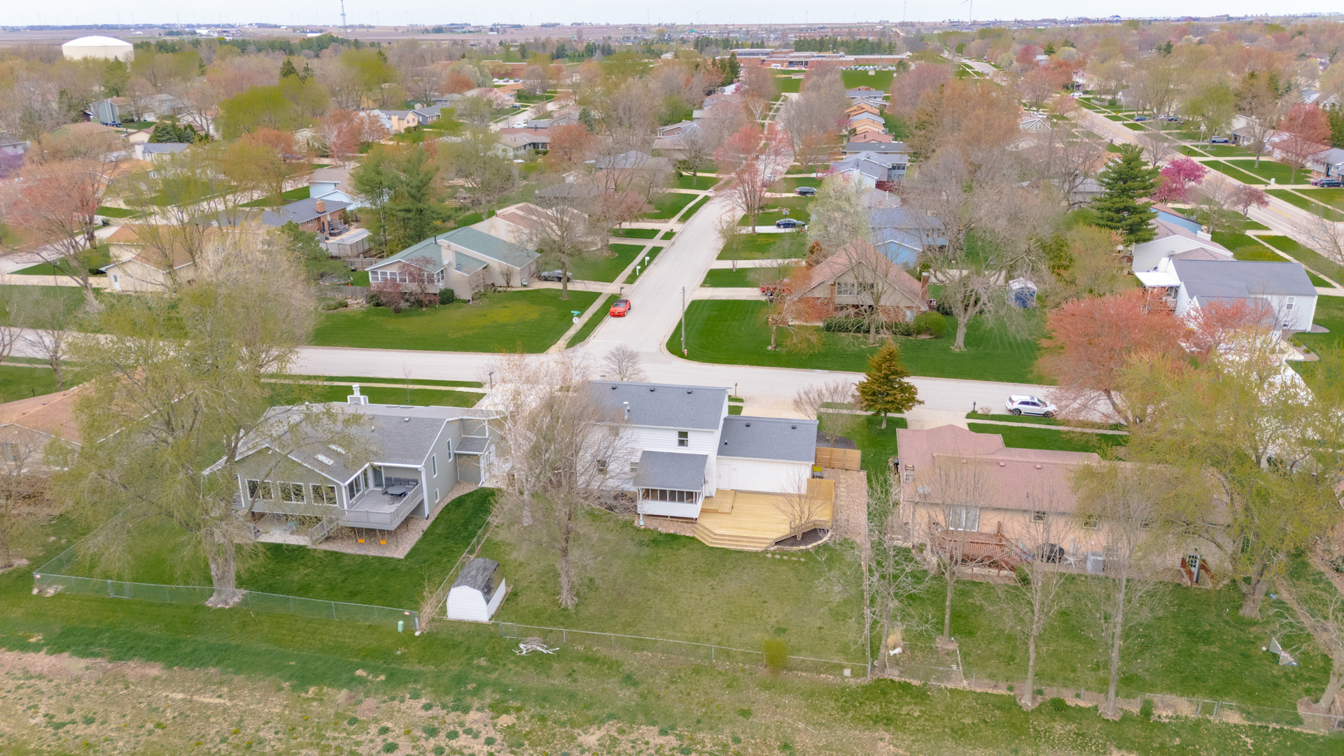 1805 Widermere Drive Normal, IL 61761 - Photo 44 of 46 an aerial view of residential houses with outdoor space and swimming pool