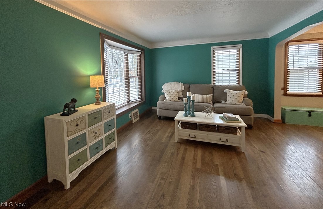 1748 Sunview Road Lyndhurst, OH 44124 - Photo 14 of 41 Living Room opens to the Dining Room, both with hardwood floors.