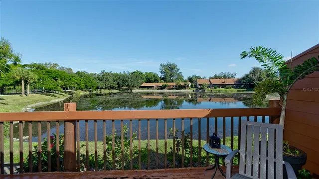 a balcony with outdoor space