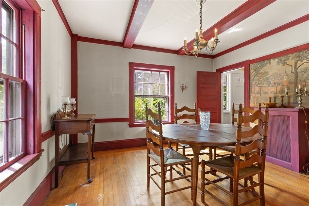17 Pine Road Sharon, MA 02067 - Photo 12 of 33 a view of a dining room with furniture window and wooden floor