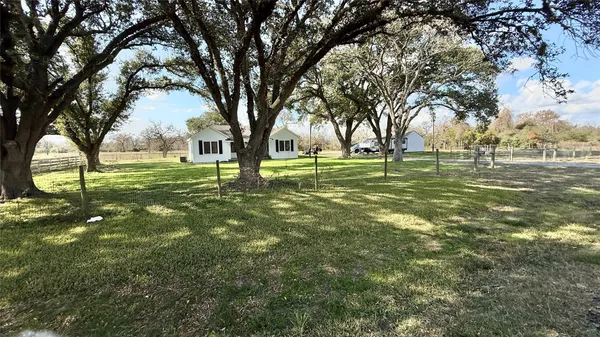 a big yard with trees
