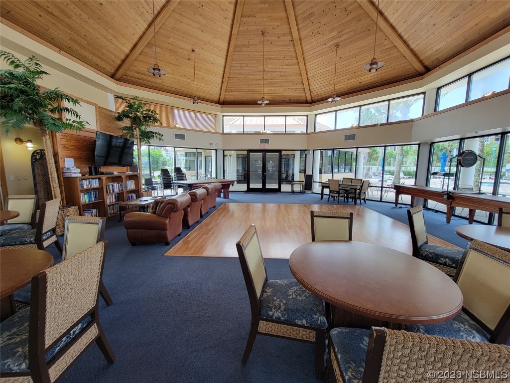 4623 Rivers Edge Village Lane, Unit 6204 Ponce Inlet, FL 32127 - Photo 37 of 62 a view of a dining room with furniture window and outside view