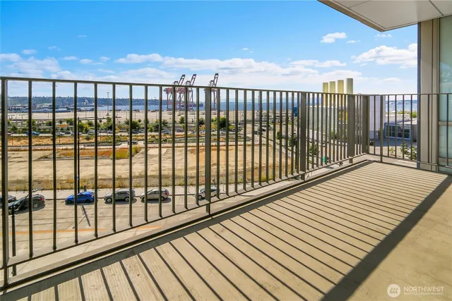 a view of balcony with city view