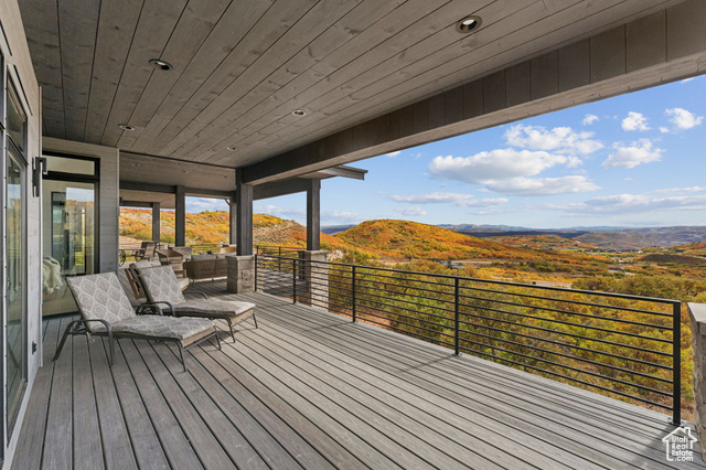 2280 East Outlaw Road, Unit 56 Kamas, UT 84036 - Photo 59 of 59 Wooden deck with a mountain view