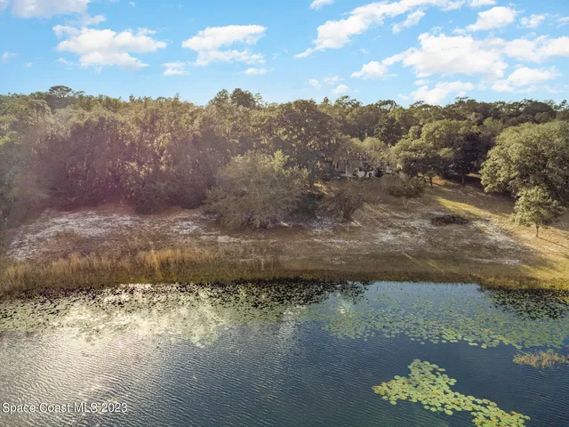 a view of a lake with a mountain