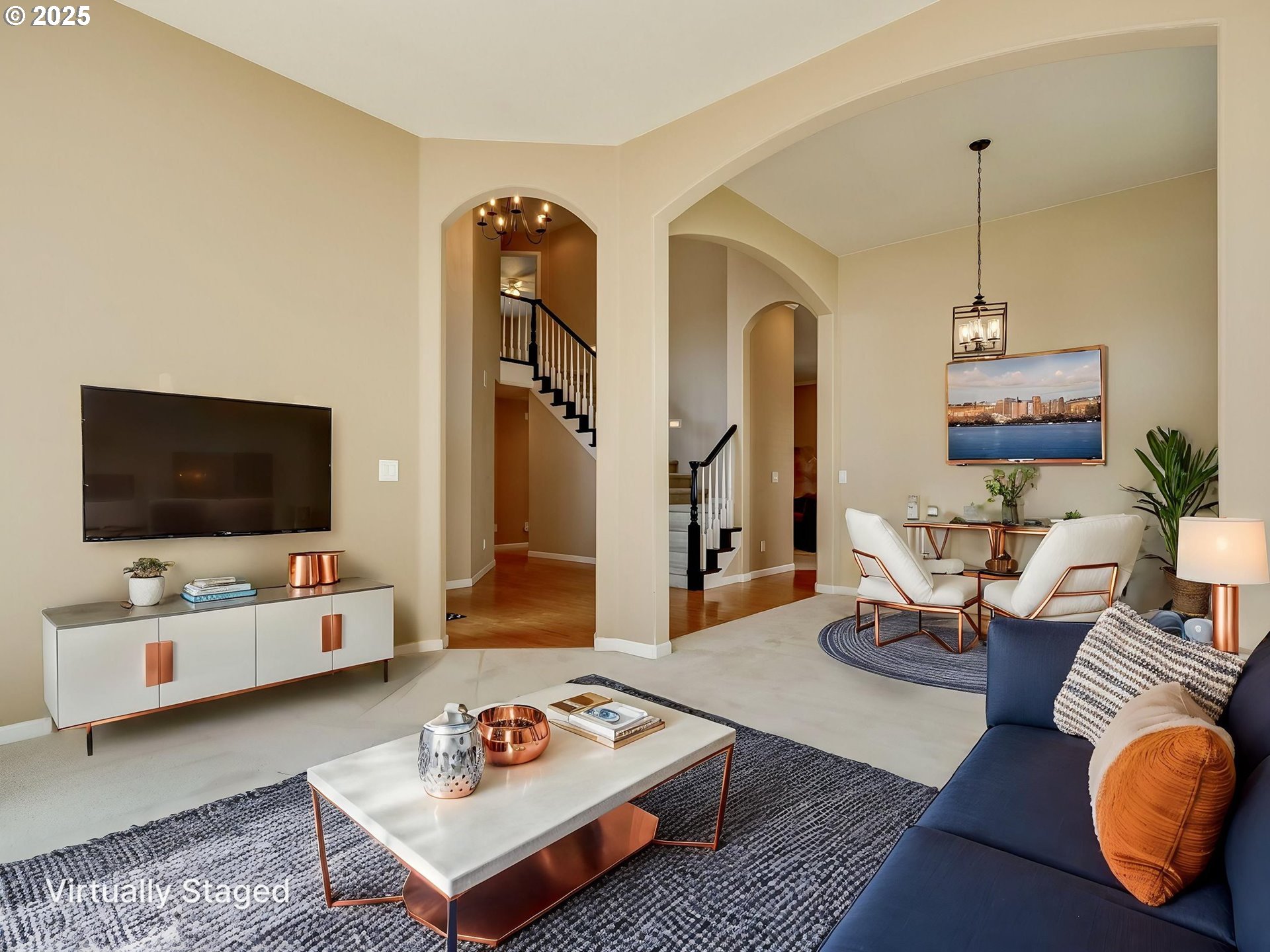 2745 Northwest 29th Avenue Camas, WA 98607 - Photo 3 of 29 a living room with furniture and a flat screen tv