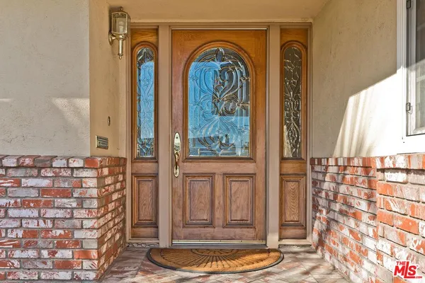 a view of front door