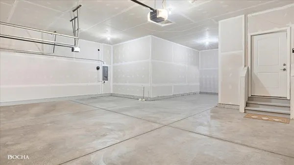 a view of a garage