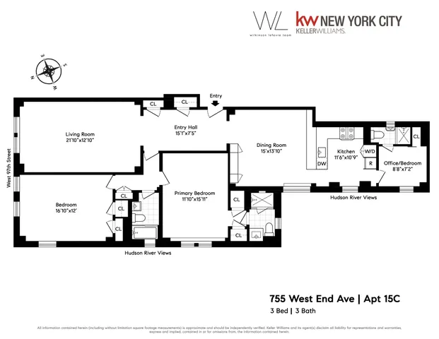 $2,250,000 | 755 West End Avenue, Unit 15C | Upper West Side