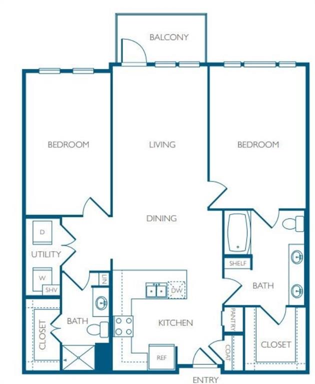 880 Lake Carolyn Parkway, Unit 319 Irving, TX 75039 - Photo 2 of 18 a picture of a floor plan