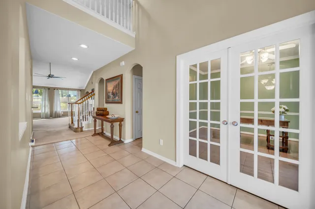 a view of a terrace with sitting area