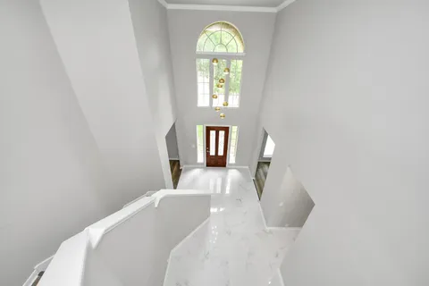 a view of an entryway with a window