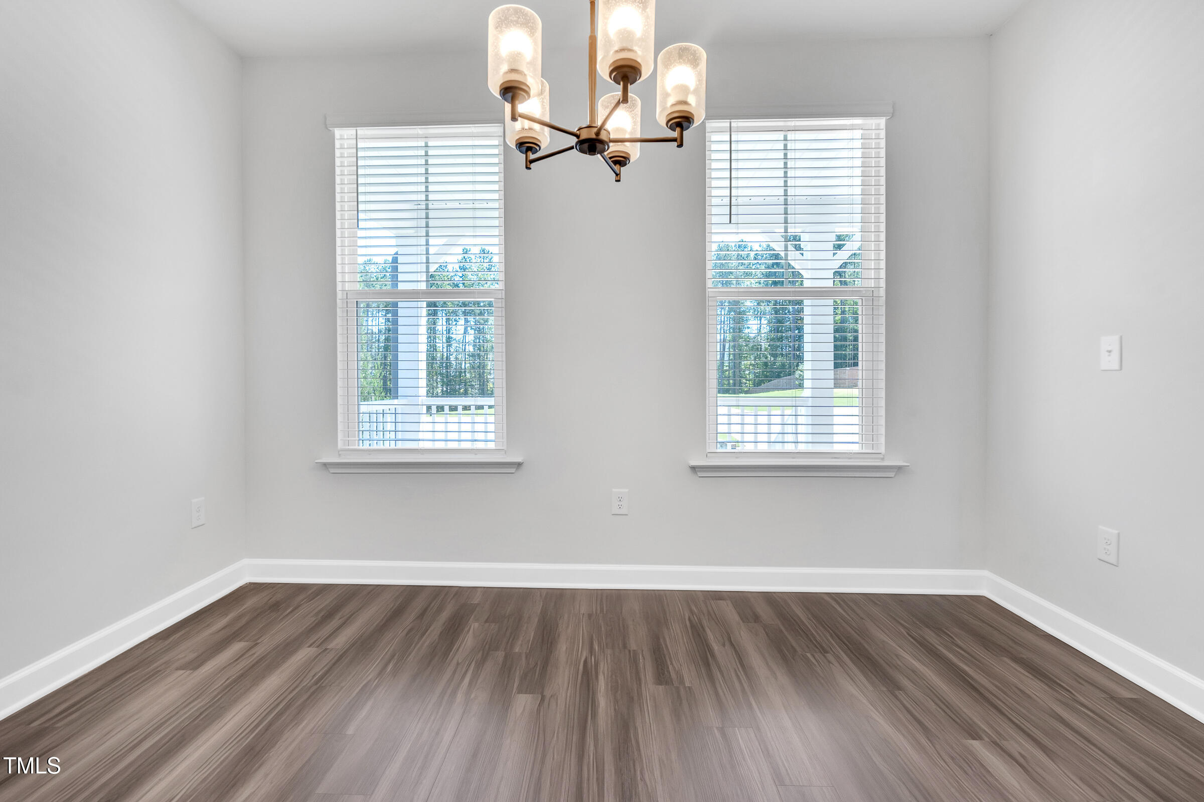 61 Cascade Place Clayton, NC 27527 - Photo 5 of 33 an empty room with wooden floor and windows