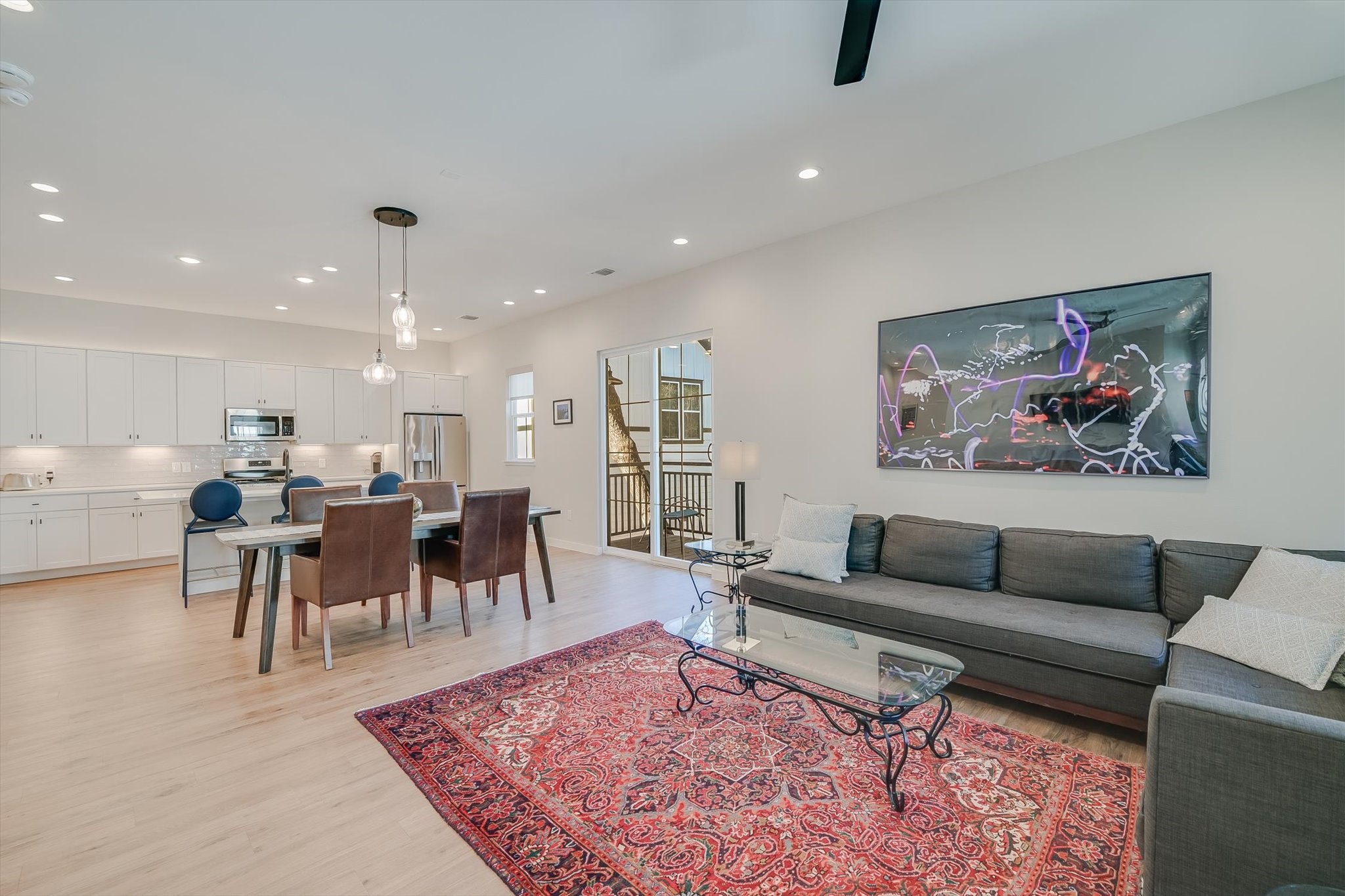 3809 Valley View Road, Unit 7 Austin, TX 78704 - Photo 6 of 21 Living room featuring light hardwood / wood-style floors