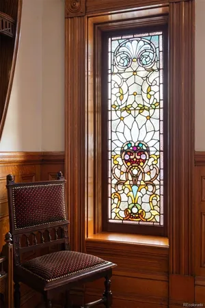a view of sitting area with furniture and a window