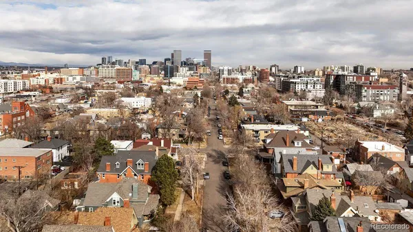 an aerial view of multiple house