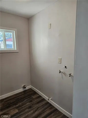 a view of small space with racks on the wall