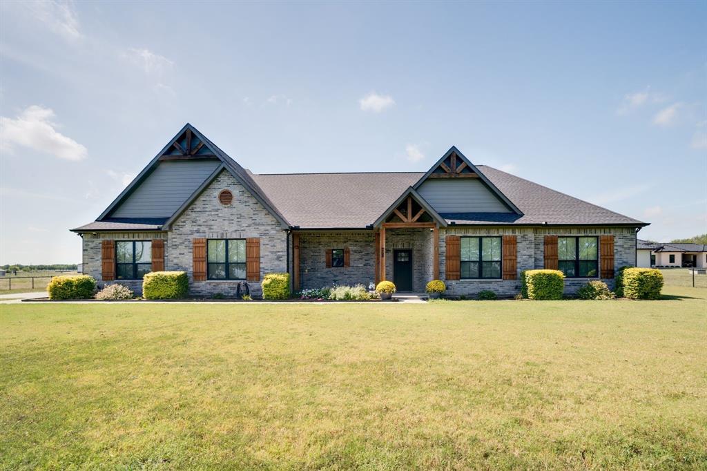 7739 Borth Road Sanger, TX 76266 - Photo 2 of 39 Craftsman house with a porch, a front yard, and brick siding
