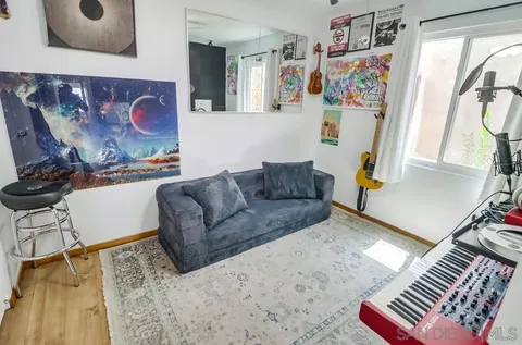 a living room with furniture and a couch