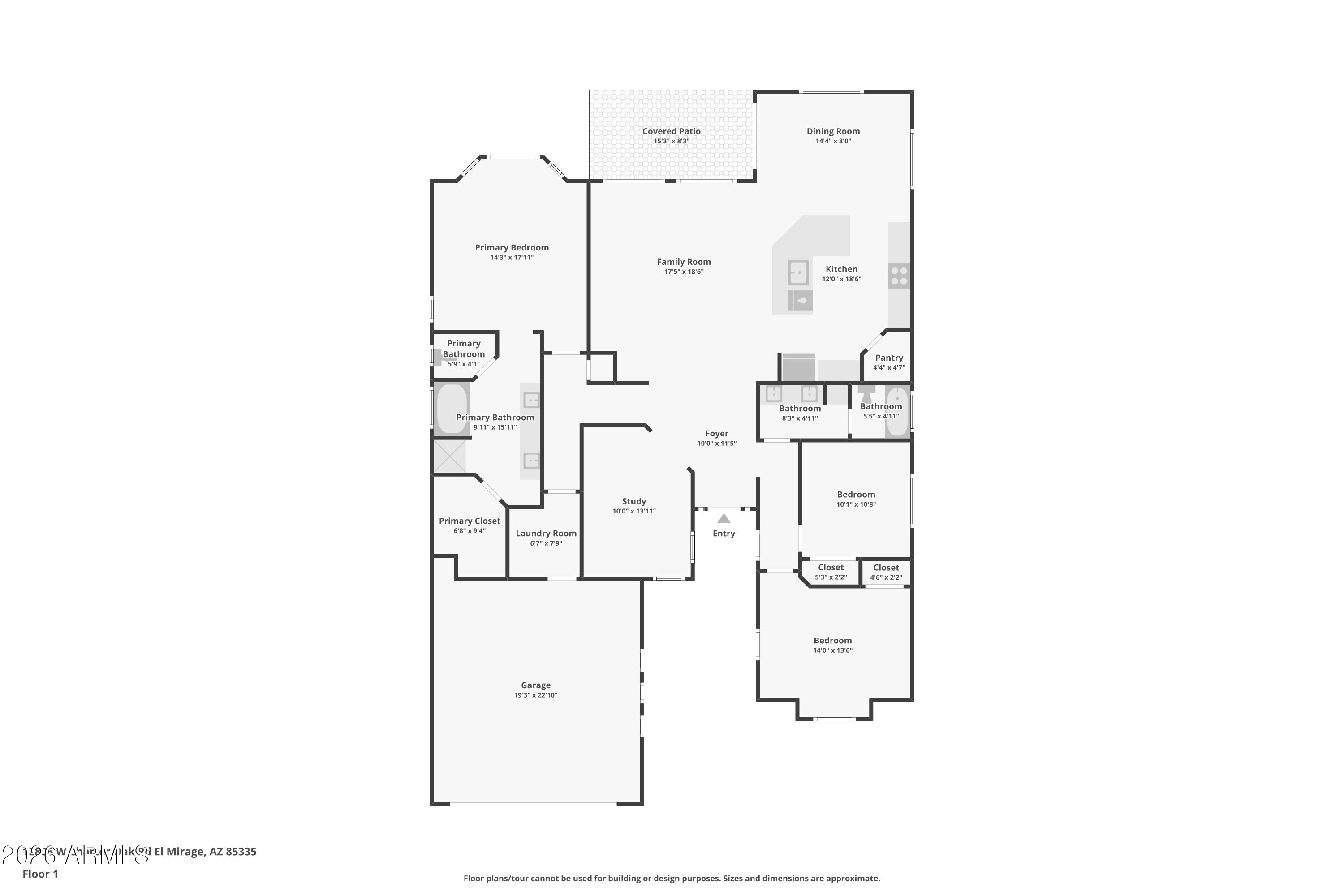 12806 West Charter Oak Road El Mirage, AZ 85335 - Photo 36 of 36 a picture of a bathroom with a shower