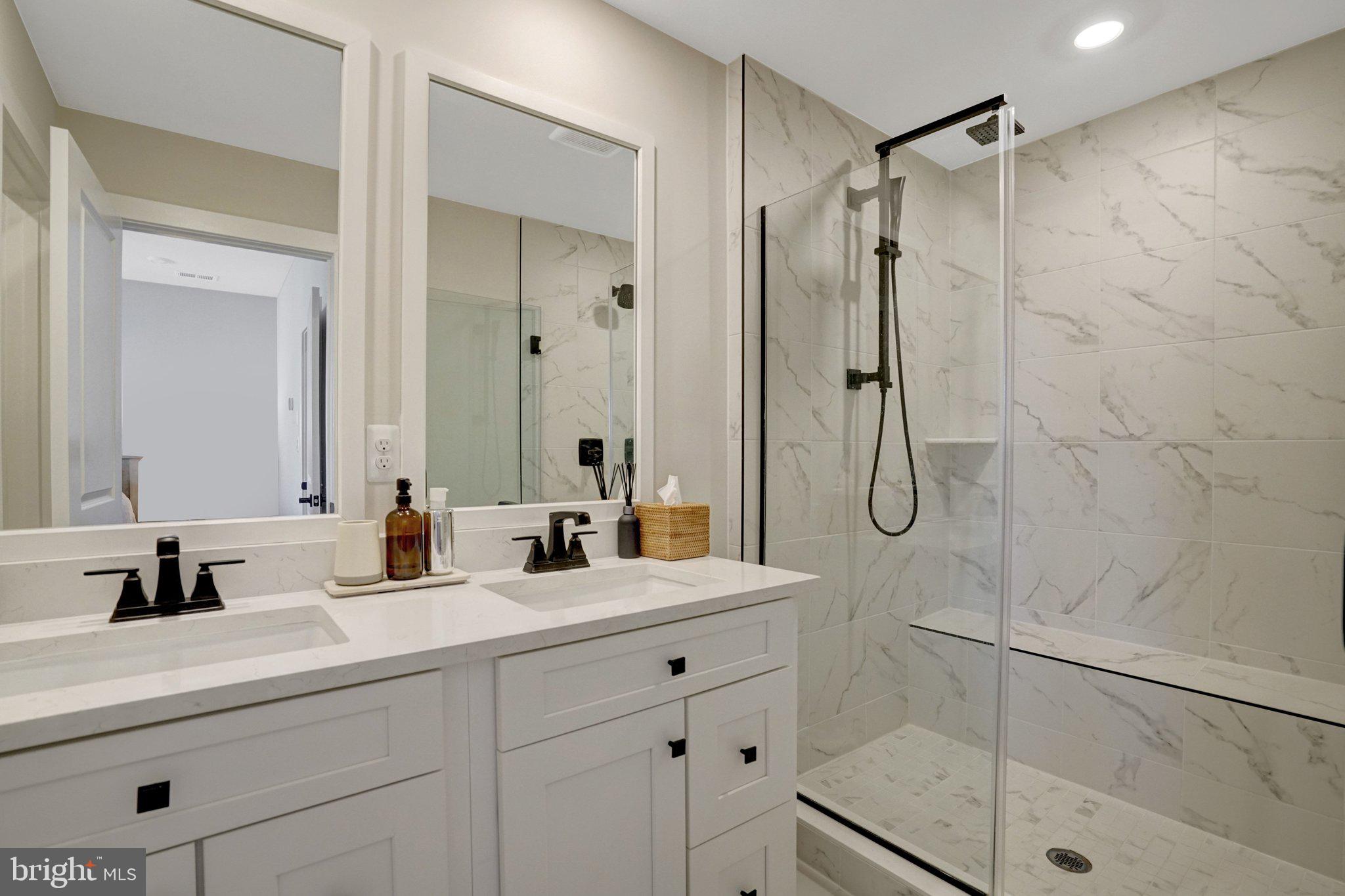 5369 8th Road South Arlington, VA 22204 - Photo 27 of 37 Sleek modern bathroom with elegance.