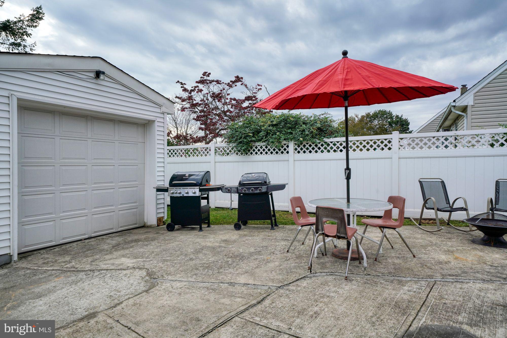 3 Albemarle Road Hamilton, NJ 08690 - Photo 18 of 27 a view of a tables and chairs under an umbrella in the patio