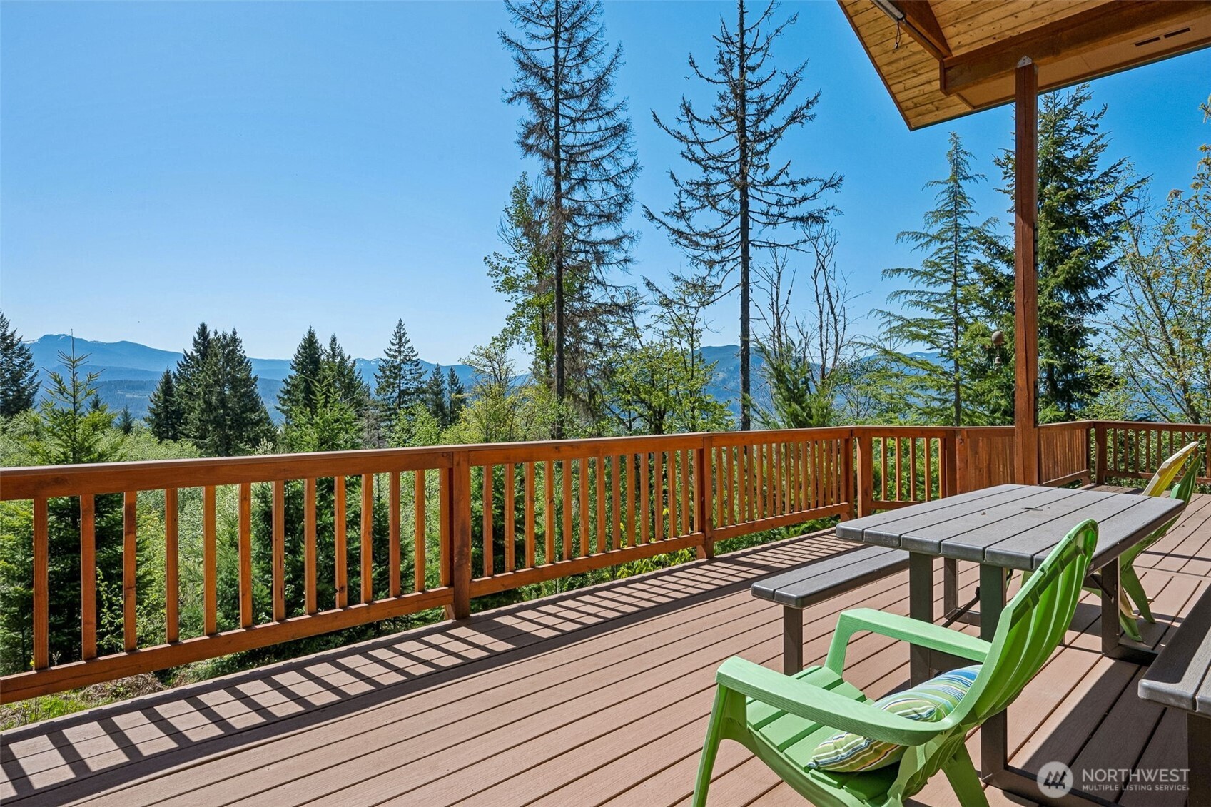 0 Boyd Road Randle, WA 98377 - Photo 23 of 39 a view of a wooden deck with furniture