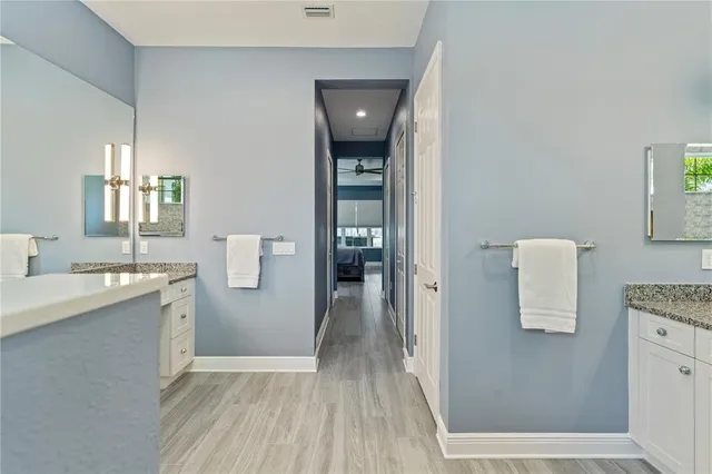 a kitchen with granite countertop lots of counter top space