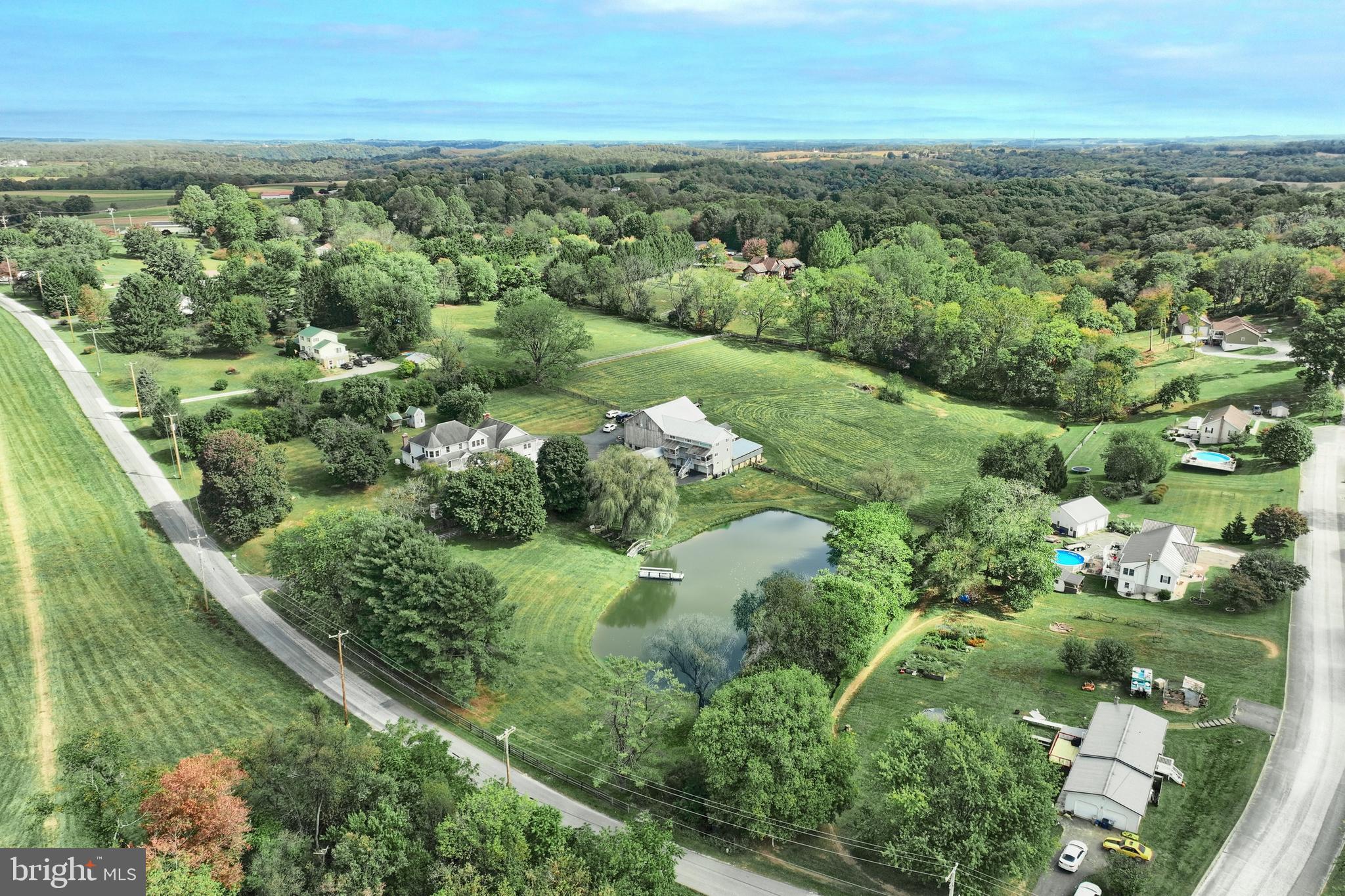 61 West McKinley Road Delta, PA 17314 - Photo 17 of 94 an aerial view of residential houses with outdoor space and trees