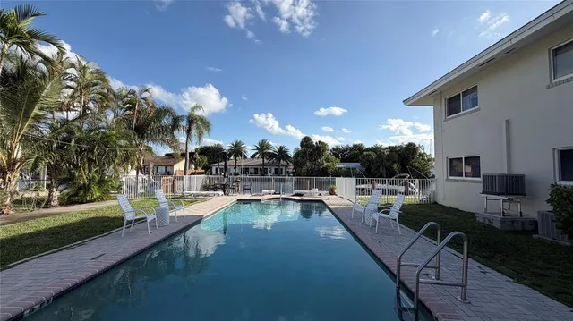 a view of outdoor space yard deck patio and swimming pool