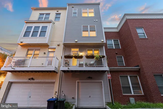 a front view of a building with balcony