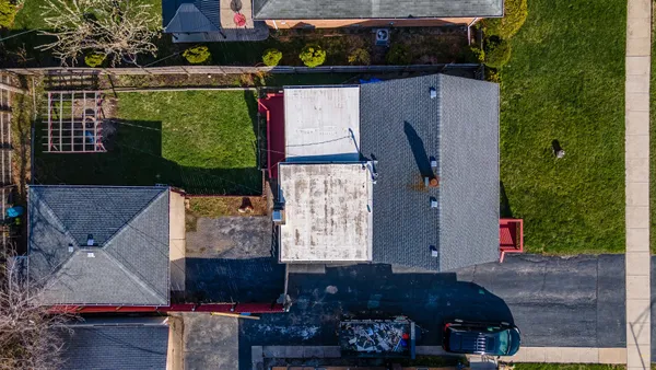 an aerial view of a city