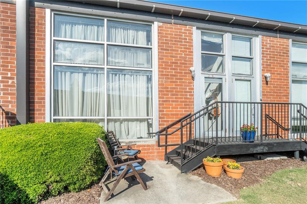 a view of a lounge chair in the balcony