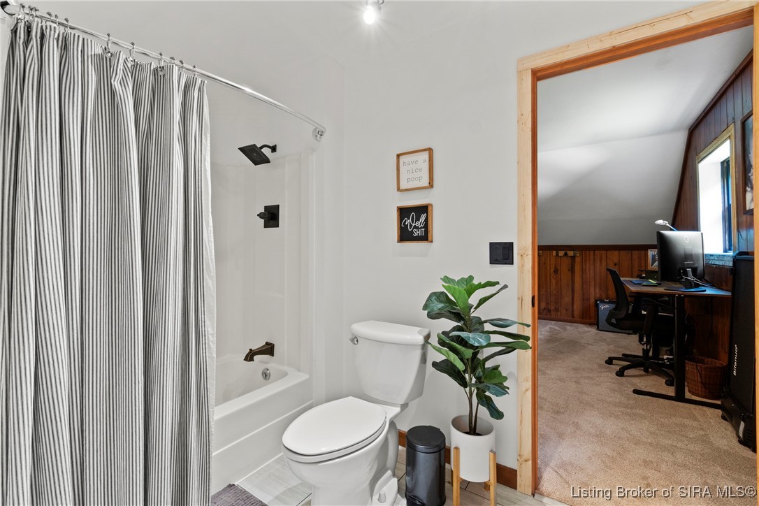 3895 Utz Road Northeast Georgetown, IN 47122 - Photo 26 of 70 Upstairs Full Bathroom – Includes a tub/shower combo, tile flooring, and updated fixtures.